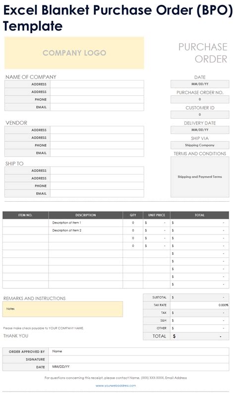 Manage your budgets with blanket purchase orders (BPO).
